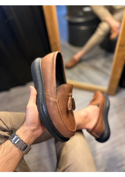 Günlük Spor Klasik Ayakkabı 818 Taba (Siyah Taban)