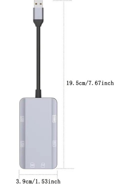 MT88 6in1 USB 3.1 Çoklayıcı Sd Micro Sd Kart Okuyucu Metal Kasa