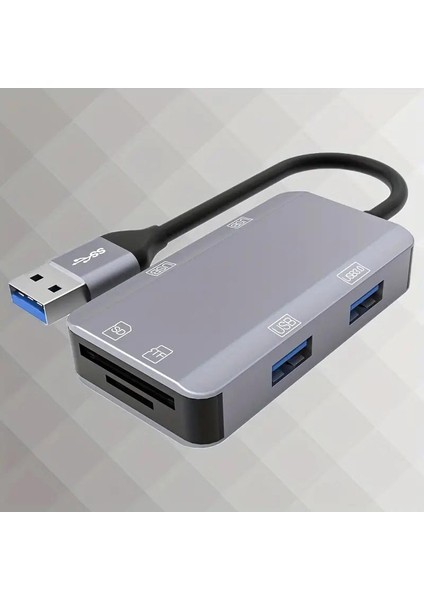 MT88 6in1 USB 3.1 Çoklayıcı Sd Micro Sd Kart Okuyucu Metal Kasa