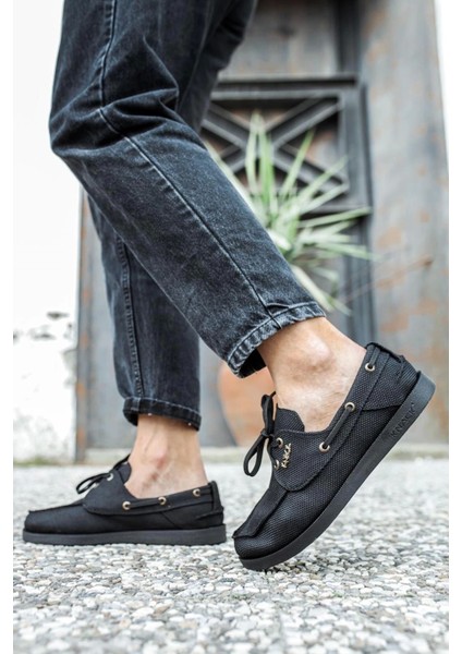 Mevsimlik Keten Ayakkabı 008 Siyah (Siyah Taban) indirimleri