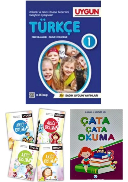 1. Sınıf Türkçe Kitabı - Çata Çata Hızlı Okuma Kitabı - Akıcı Okuma Dizisi 4 Kitap