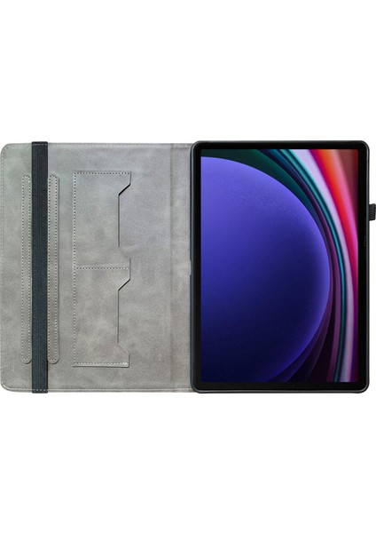 Samsung Galaxy Tab S9 Anti Drop Deri Flip Standı Desen Baskı Kabuk Tablet Kılıfı (Yurt Dışından)