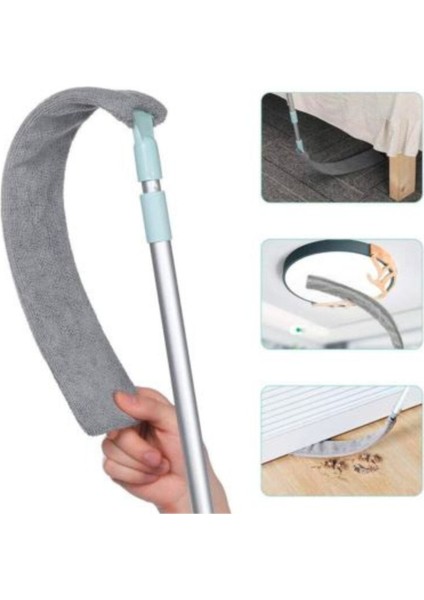 Tekno Trust Sihirli Mikrofiber Silgi Başucu Toz Fırçası Uzun Saplı Paspas Süpürme