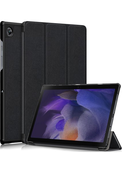 Samsung Galaxy Tab A8 10.5 (2021) A8 10.5 (2022) Düşme Önleyici Işık Ince Premium Üçe Katlanmış Stand Otomatik Uyandırma uyku Pu Deri Tablet Kılıfı (Yurt Dışından)