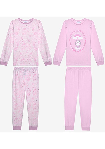 Kız Çocuk Tie Dye 2li Çok Renkli Pijama Takımı