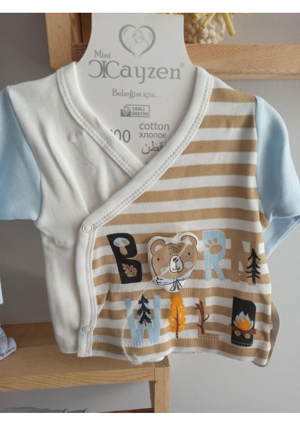 Minilkabebe Kampçı Ayıcık Hastane Çıkış Seti Mavi 5 parça