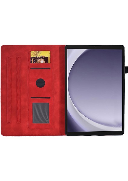 Samsung Galaxy Tab A9 Pu Deri lı Kart Tutucu Stand Tablet Kılıfı (Yurt Dışından)