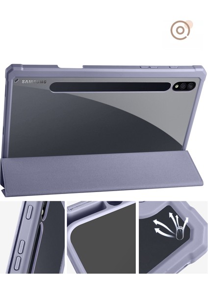 Samsung Galaxy Tab S8 Ultra Üç Katlı Standı Pu Deri Tpu Akrilik Akıllı Tablet Kılıfı (Yurt Dışından) fırsatları