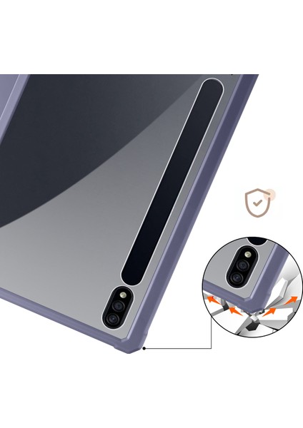 Samsung Galaxy Tab S8 Ultra Üç Katlı Standı Pu Deri Tpu Akrilik Akıllı Tablet Kılıfı (Yurt Dışından) indirimleri