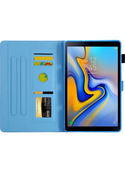 Desen Baskı Deri Standlı samsung Galaxy Tab A8 10.5 (2021) SM X200 X205 A8 10.5 (2022) Tablet Kılıfı (Yurt Dışından)