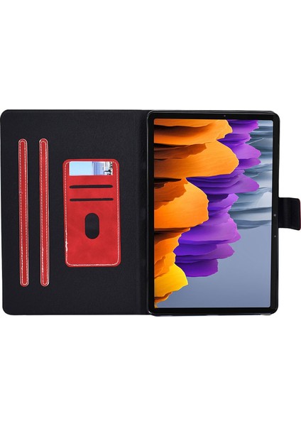 Samsung Galaxy Tab S7 SM T870 T875 S8 SM X700 X706 Buzağı Dokulu Deri Kart Tutucu Standı Iyi Korumalı Kabuk Tablet Kılıfı (Yurt Dışından) fiyatları