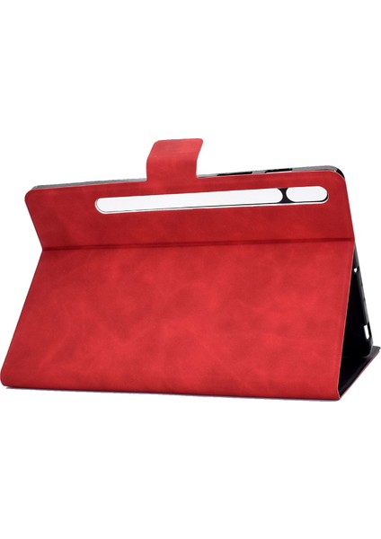 Samsung Galaxy Tab S7 SM T870 T875 S8 SM X700 X706 Buzağı Dokulu Deri Kart Tutucu Standı Iyi Korumalı Kabuk Tablet Kılıfı (Yurt Dışından) fırsatları