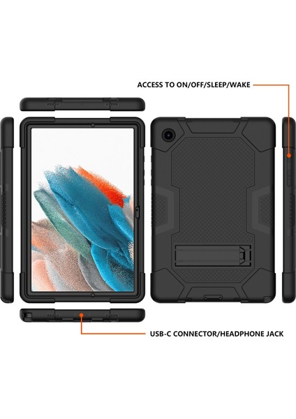 Samsung Galaxy Tab A8 10.5 (2021 2022) Için Kontrast Renkli Pc Silikon Kick Stand mı Koruyucu Tablet Kılıfı (Yurt Dışından) fiyatları