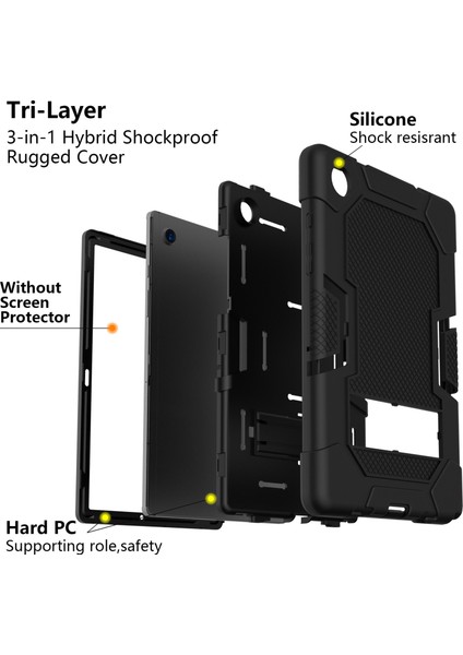 Samsung Galaxy Tab A8 10.5 (2021 2022) Için Kontrast Renkli Pc Silikon Kick Stand mı Koruyucu Tablet Kılıfı (Yurt Dışından) fırsatları