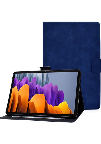 Samsung Galaxy Tab S7 SM T870 T875 S8 SM X700 X706 Buzağı Dokulu Deri Kart Tutucu Standı Iyi Korunmuş Kabuk Tablet Kılıfı (Yurt Dışından)