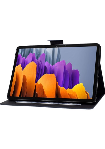 Samsung Galaxy Tab S7 SM T870 T875 S8 SM X700 X706 Buzağı Dokulu Deri Kart Tutucu Standı Iyi Korunmuş Kabuk Tablet Kılıfı (Yurt Dışından)