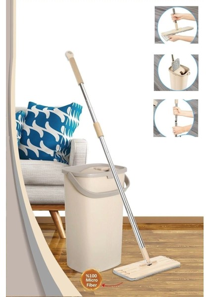 Tekno Trust Spin Mop Tablet Temizlik Kova Seti Yeni Nesil Temizlik Seti Vileda Paspas Temizlik Kovası