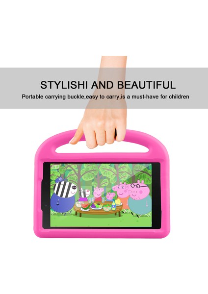 Samsung Galaxy Tab A 8.0 Wi Fi (2019) SM T290 LTE (2019) SM T295 ROSE Için Eva Kick Standlı Tablet Kılıfı (Yurt Dışından)