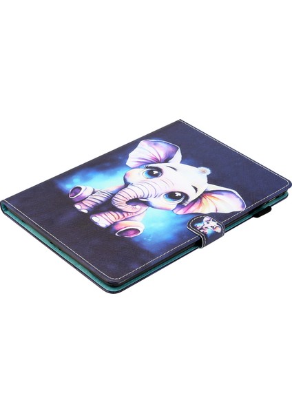 Samsung Galaxy Tab A9 Desenli Otomatik Uyku uyandırma Pu Deri Fil Tablet Kılıfı (Yurt Dışından) fiyatları