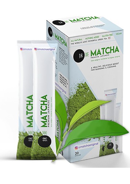 Matcha Premium Japanese Toz Maça Çayı 20 x 10 gr