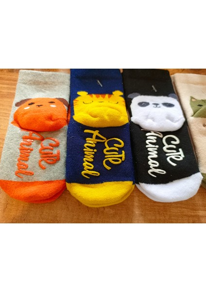 3D Mistar Desen Kaydırmaz Taban Havlu Erkek Bebe Soket Çorap