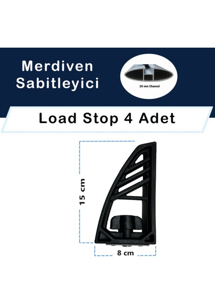 Renault Express Alüminyum Üst Merdiven Taşıyıcı Tavan Yük Sabitleyici Bar 2 Adet