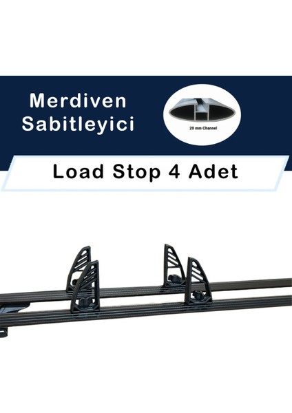 Renault Express Alüminyum Üst Merdiven Taşıyıcı Tavan Yük Sabitleyici Bar 2 Adet