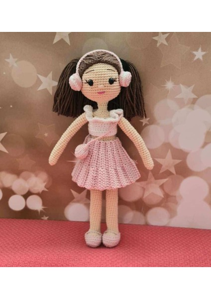 Pembe Albeni Bebek Organik Örgü Oyuncak