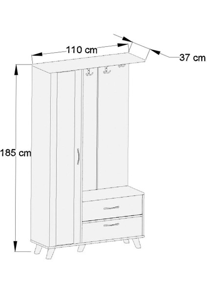 VM-342 BEYAZ VESTİYER PORTMANTO indirimleri