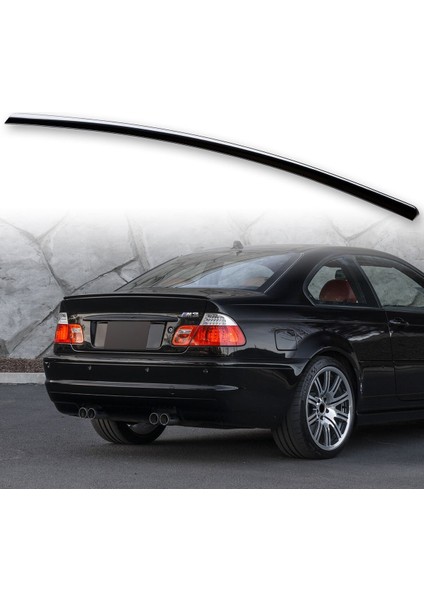 Bmw e46 m3 bagaj üstü spoiler siyah boyalı plastik 1998 / 2005