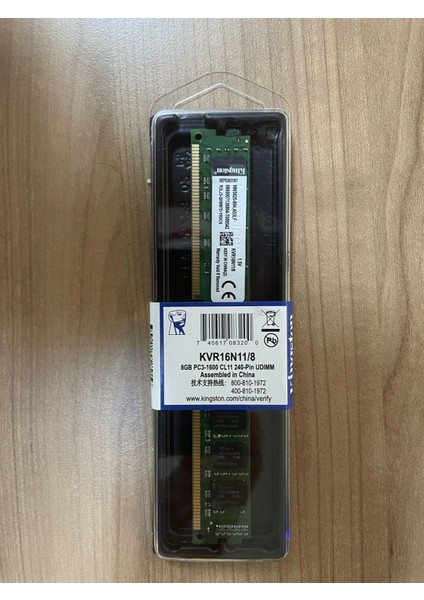 KVR16N11/8 8gb 1600MHZ Ddr3 CL11 Pc Masaüstü Ram -Kutulu