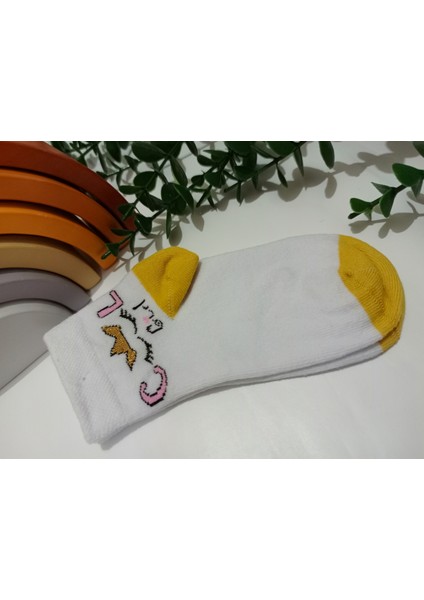 4'lü Ocsar Desen Kız Çocuk Patik Çorap modelleri