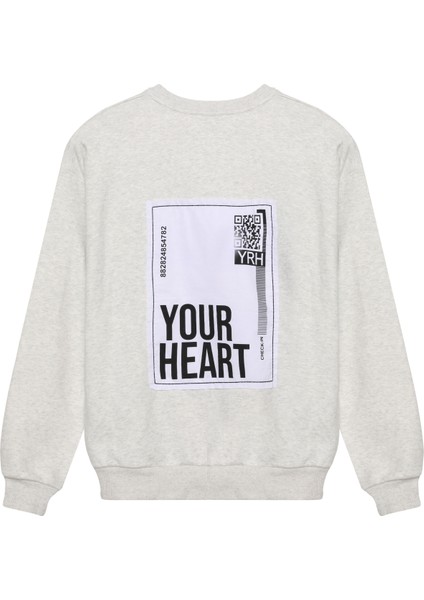 Nakış Harf Baskılı Sweatshirt Gri fiyatları