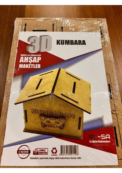 Tekno Trust Ahşap Kumbara Boyanabilir Ahşap Maket
