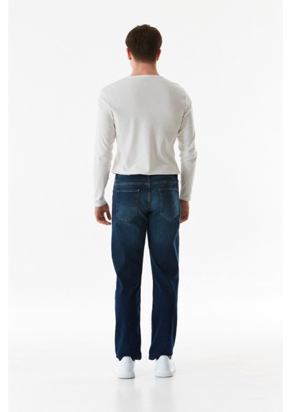Fermuarlı Straight Jean Pantolon