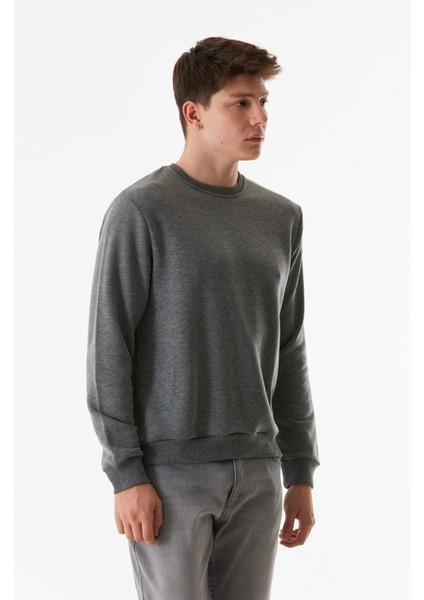 Basic Bisiklet Yaka Sweatshirt indirimleri
