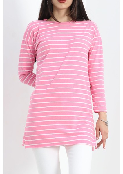 Çizgili Tunik Pembe - 11313.1567.