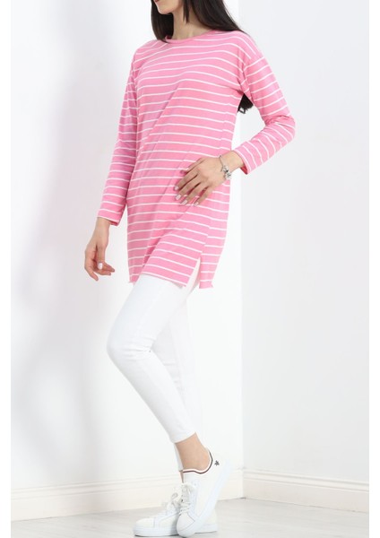 Çizgili Tunik Pembe - 11313.1567.