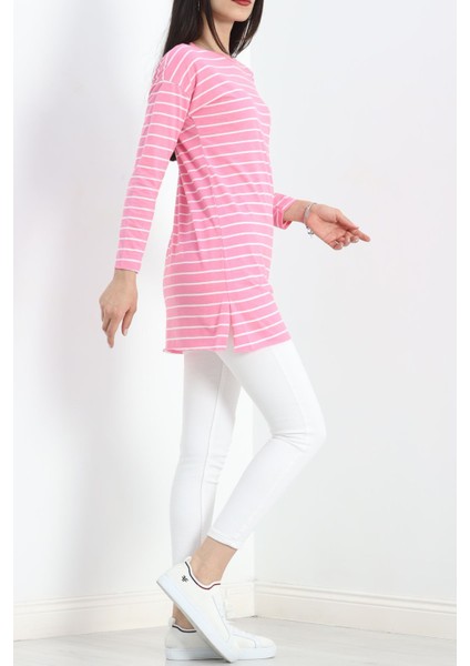 Çizgili Tunik Pembe - 11313.1567.