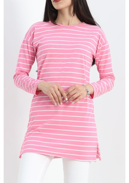 Çizgili Tunik Pembe - 11313.1567.