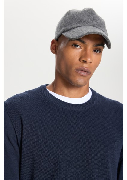 Pamuklu Standart Fit Normal Kesim Bisiklet Yaka Jakarlı Triko Kazak fırsatları