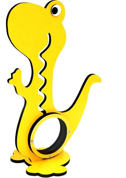 Tekno Trust Dinazor Ahşap Dekoratif Kumbara 40 cm Sarı