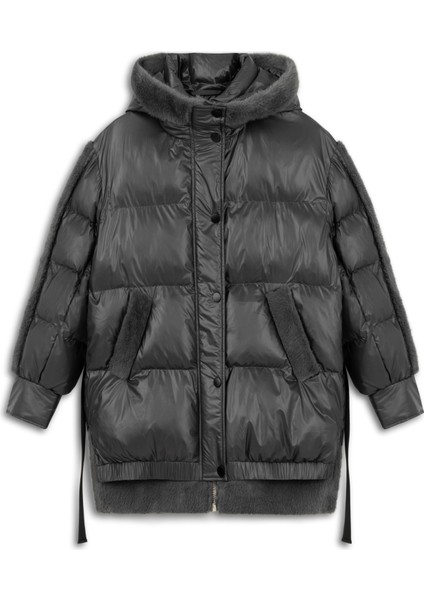 Suni Kürklü Puffer Mont