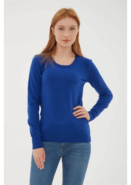 24K0779K1 Kadın U Yaka Kazak