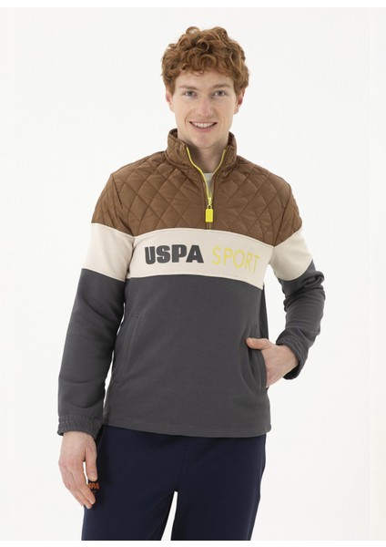 Dik Yaka Antrasit Erkek Sweatshırt Rc-Duyga