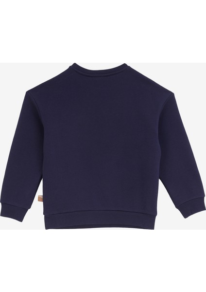 Nakışlı Erkek Lacivert Sweatshırt J4WB-SWT7776 fiyatları