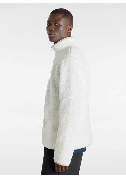 Krem Erkek Fermuarlı Yaka Normal Kalıp Sweatshirt VN000HPFFS81-VANS Boxed Sherpa Qzıp modelleri