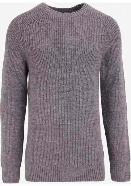 Bisiklet Yaka Normal Örgü Desenli Antrasit Erkek Kazak M4WM-KZK-1619