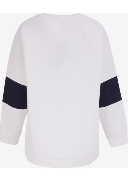 Bisiklet Yaka Baskılı Beyaz Kadın Sweatshırt C4WL-SWT4410 fiyatları