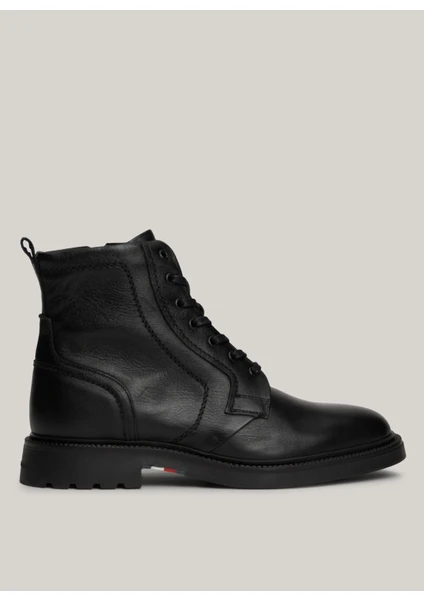 Tommy Hilfiger Deri Siyah Erkek Bot Hılfıger Comfort Lwt Lth Boot